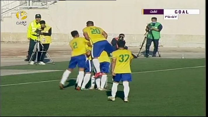 سوپر گل طالب ریکانی در دیدار نساجی و صنعت نفت آبادان