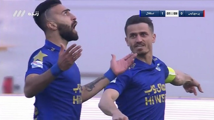 گل اول استقلال به پرسپولیس (ارسلان مطهری در دقیقه 2)