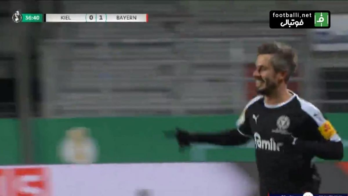 گل اول هولشتاین کیل به بایرن مونیخ (فین بارتلز)