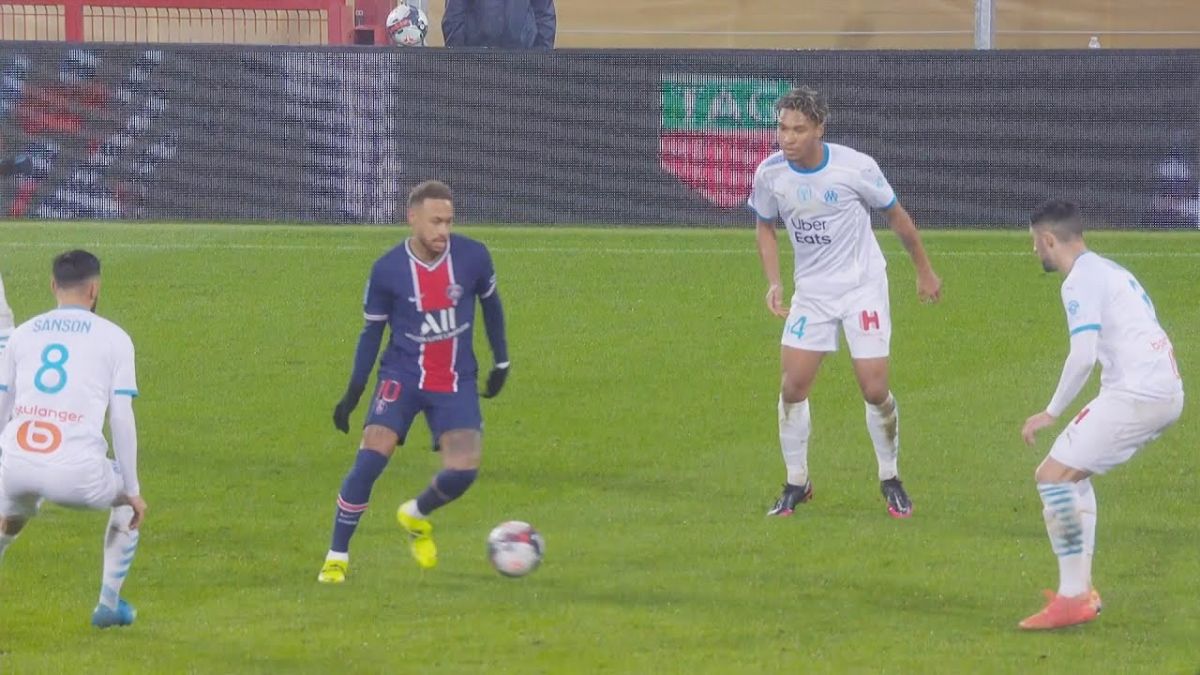 عملکرد نیمار در بازی پاری سن ژرمن 2-1 مارسی