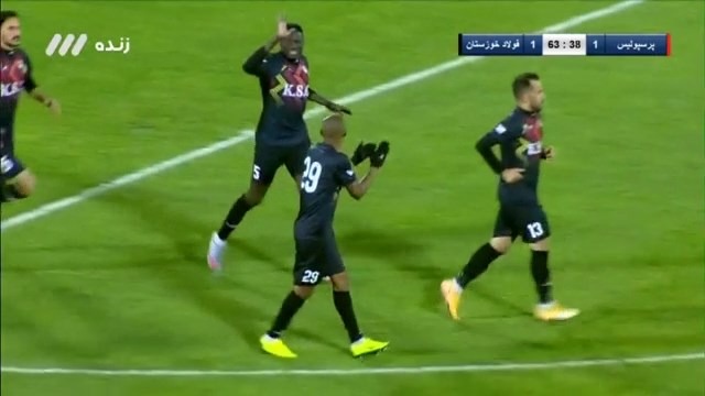 گل اول فولاد به پرسپولیس (لوسیانو پریرا)