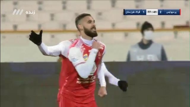 گل دوم پرسپولیس به فولاد (احمد نوراللهی)