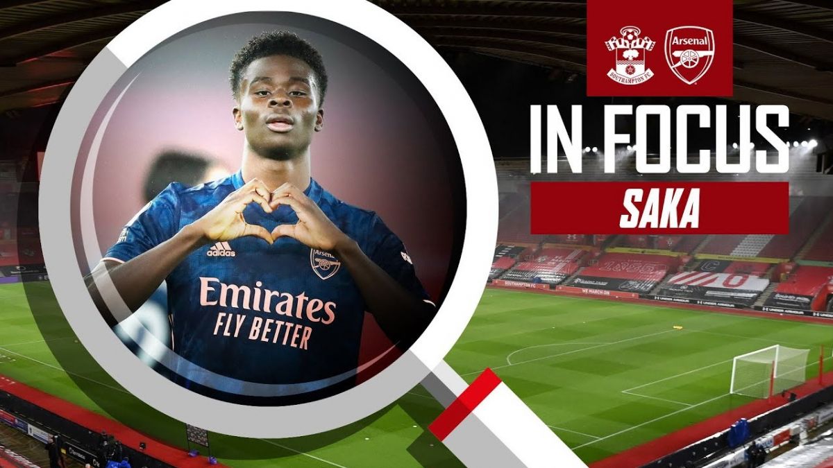 عملکرد ساکا در برتری آرسنال مقابل ساوتهمپتون