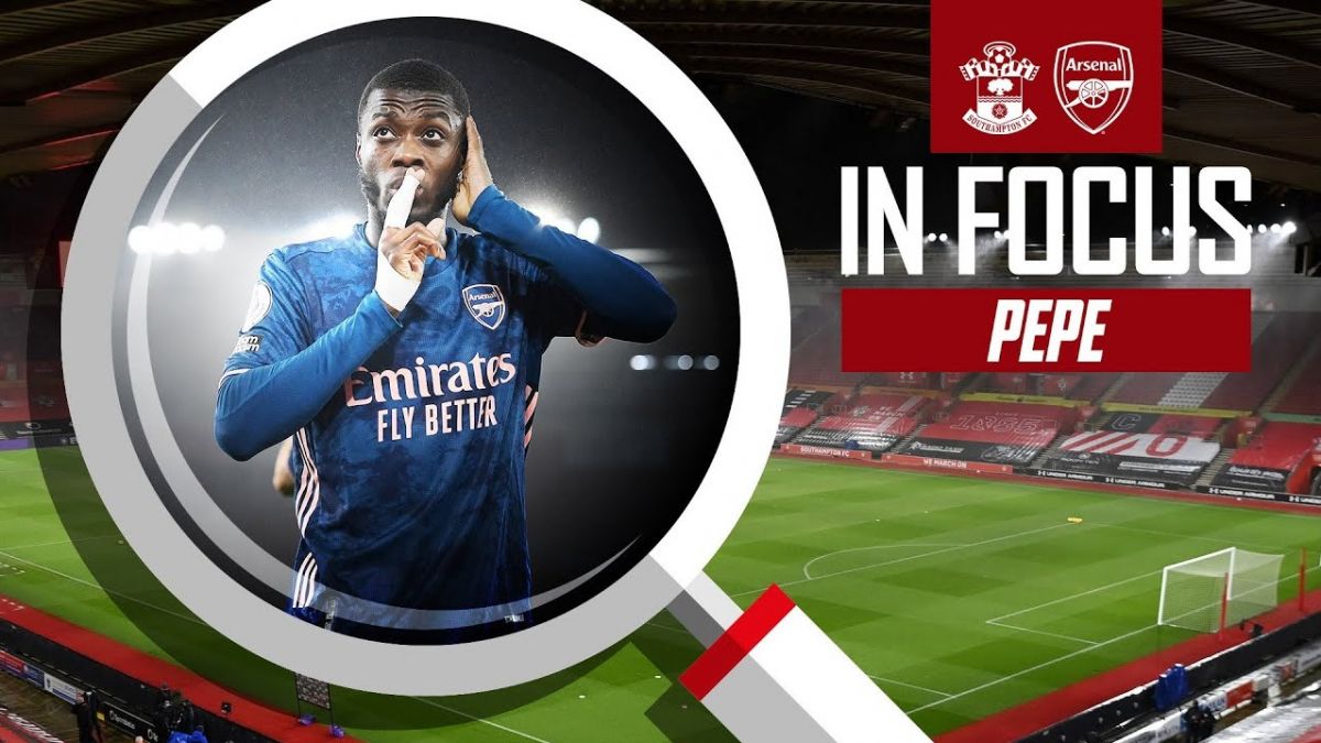 عملکرد په په در بازی آرسنال 3-1 ساوتهمپتون