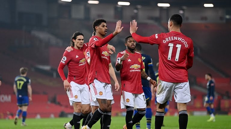 گل دوم منچستریونایتد به ساوتهمپتون (رشفورد)