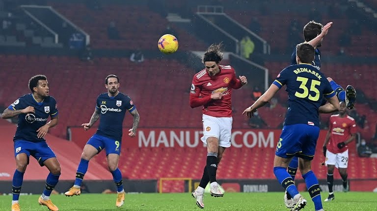 گل چهارم منچستریونایتد به ساوتهمپتون (کاوانی)