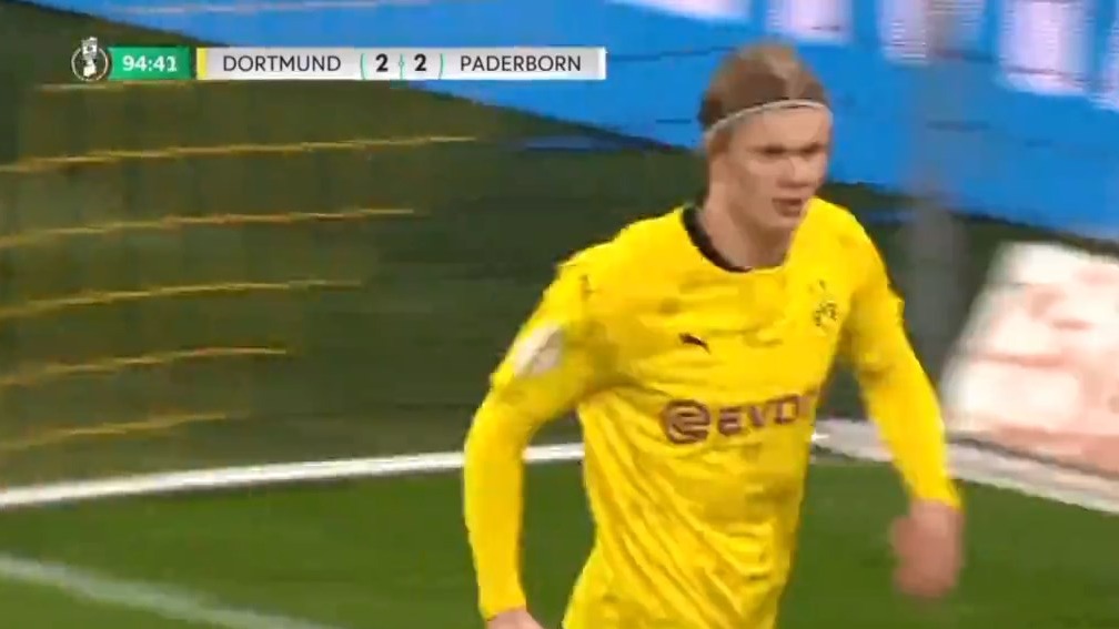 گل سوم دورتموند به پادربورن (هالند)