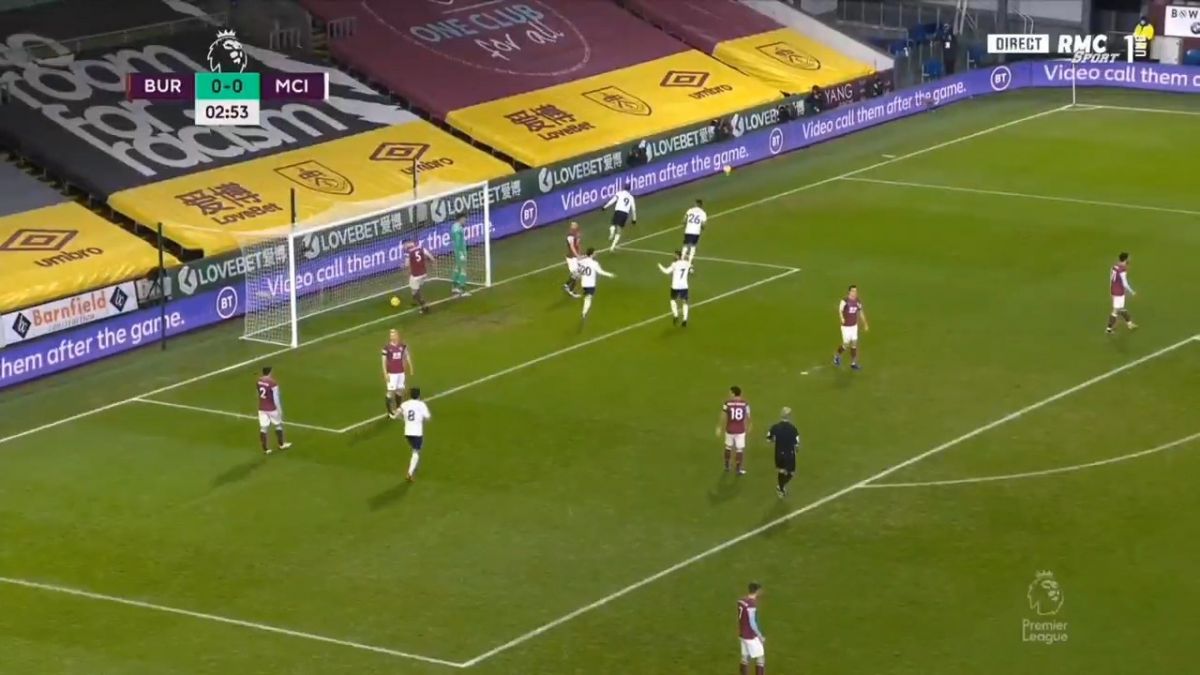 گل اول منچسترسیتی به برنلی (گابریل ژسوس)