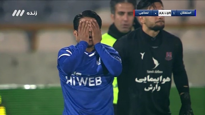 پنالتی استقلال با ضربه چیپ مهدی قایدی به هدر رفت