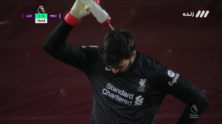 گل سوم منچسترسیتی به لیورپول (استرلینگ روی اشتباه مجدد الیسون)