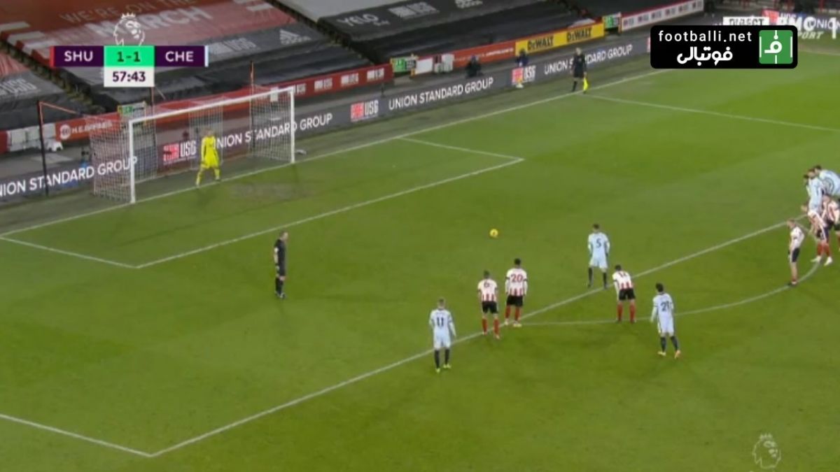 گل دوم چلسی به شفیلدیونایتد (جورجینیو - پنالتی)