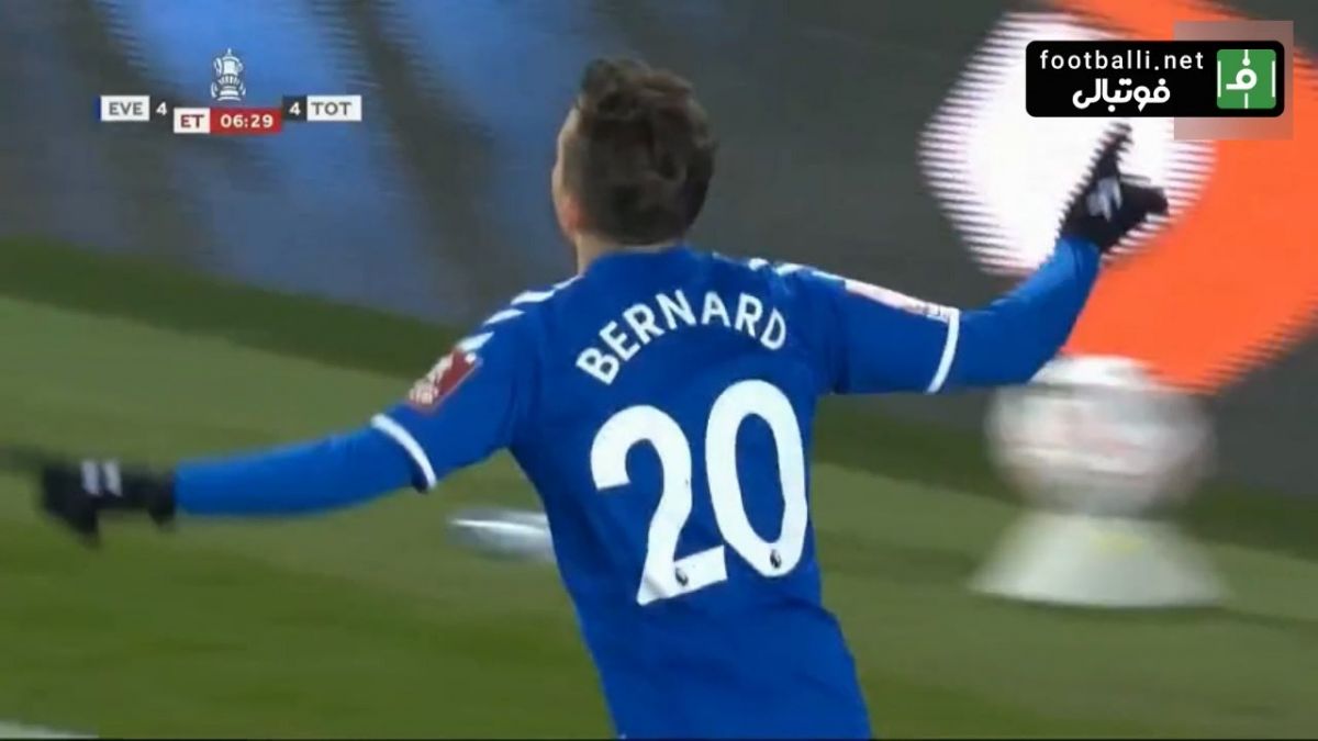 گل پنجم اورتون به تاتنهام (برنارد)