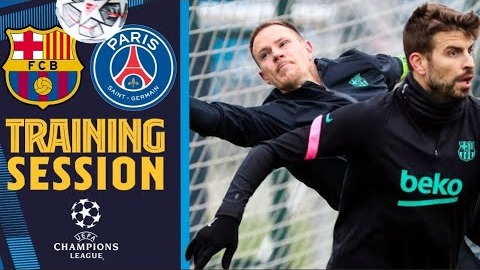 آخرین تمرین بارسلونا برای دیدار مقابل پاری سن ژرمن