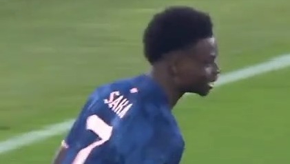 گل اول آرسنال به بنفیکا (ساکا)