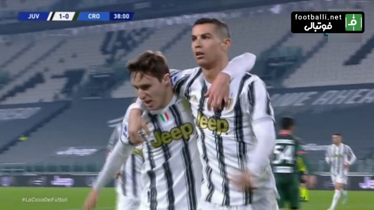 گل اول یوونتوس به کروتونه (رونالدو)