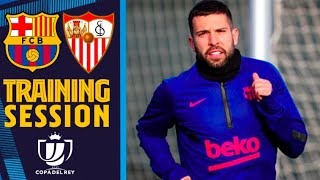 تمرین بارسلونا برای تقابل با سویا در جام حذفی