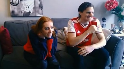 واکنش های هواداران آرسنال حین تماشای بازی لستر 1-3 آرسنال