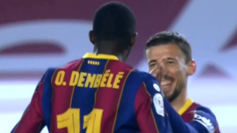 گل اول بارسلونا به سویا (دمبله)