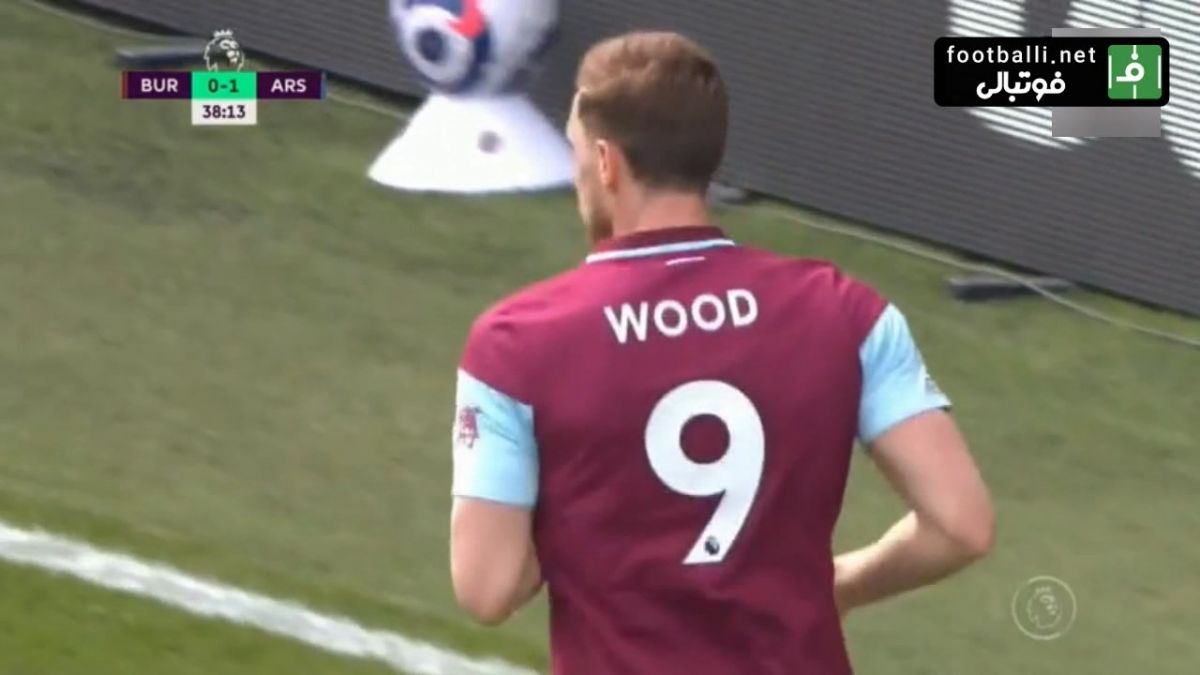 گل اول برنلی به آرسنال (کریس وود روی اشتباه عجیب ژاکا)