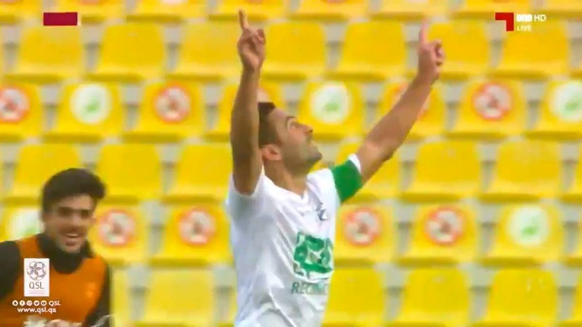 گل اول الاهلی به الغرافه توسط امید ابراهیمی