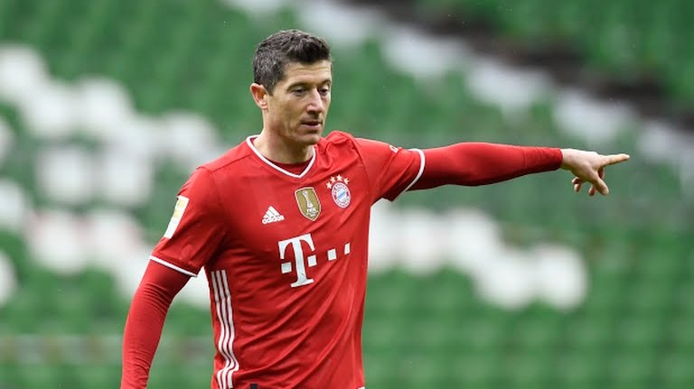 گل سوم بایرن مونیخ به وردربرمن (لواندوفسکی)