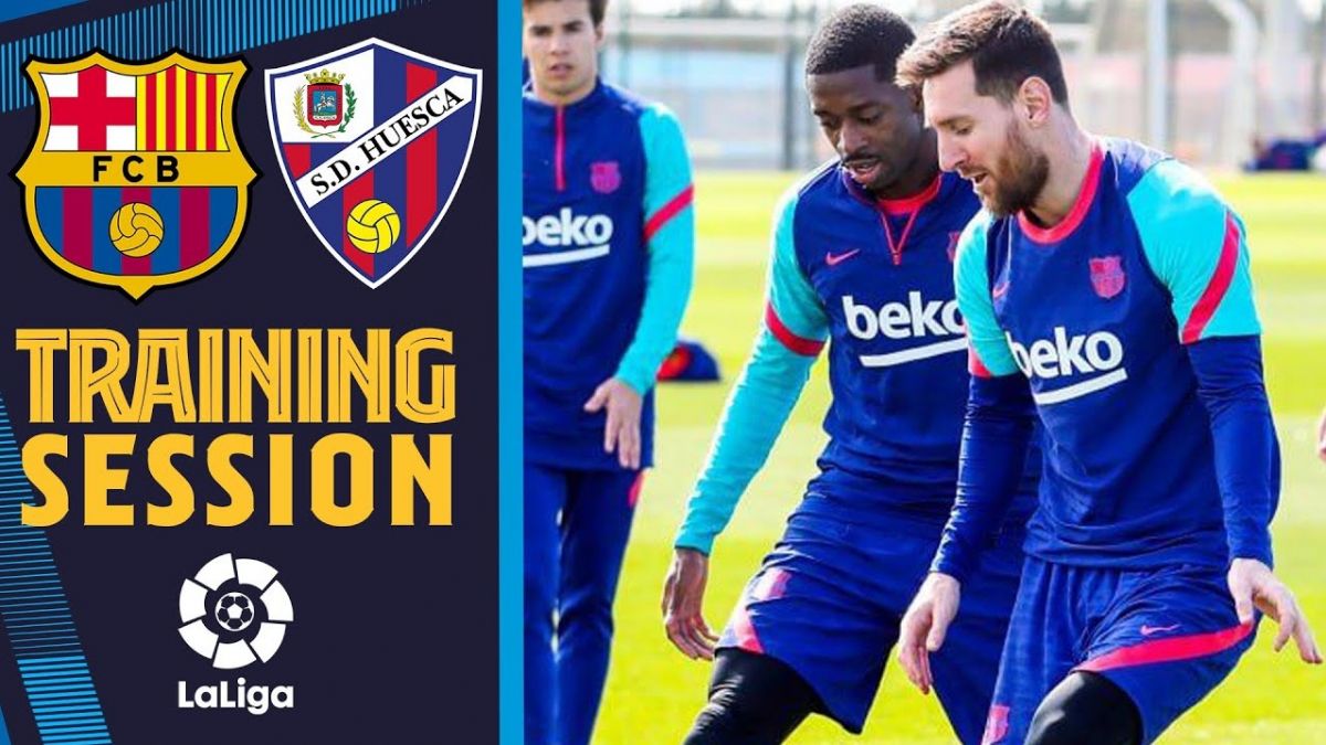 آخرین تمرین بارسلونا برای تقابل با هوئسکا