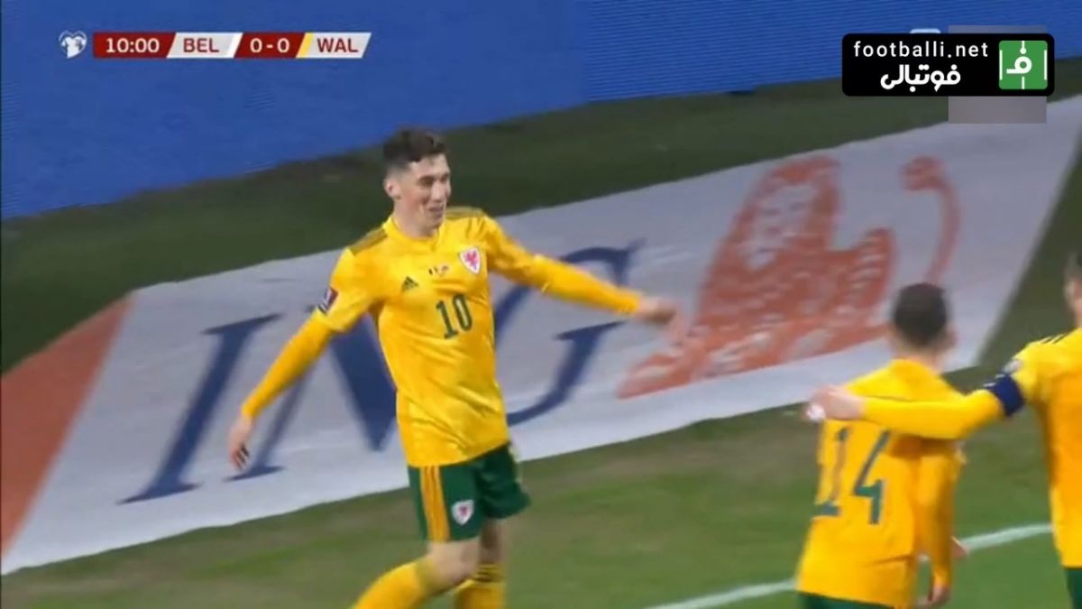 گل اول ولز به بلژیک (هری ویلسون)