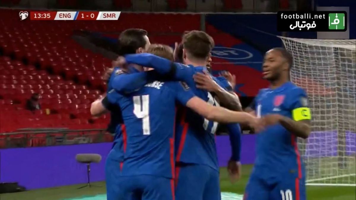 گل اول انگلیس به سن مارینو (جیمز وارد پروس)