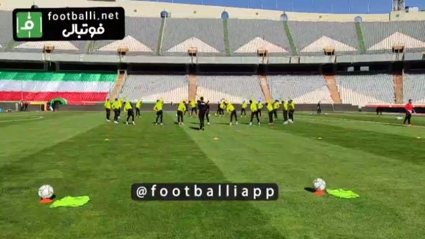 اختصاصی/ گرم کردن بازیکنان تیم ملی سوریه پیش از بازی با ایران