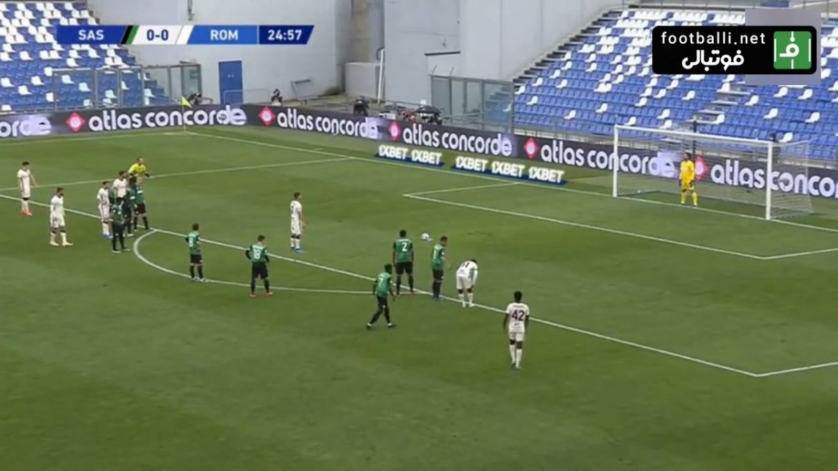 گل اول رم به ساسولو (پلگرینی - پنالتی)