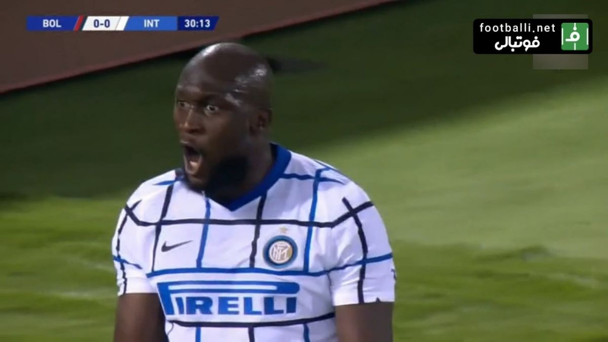 گل اول اینتر به بولونیا (لوکاکو)