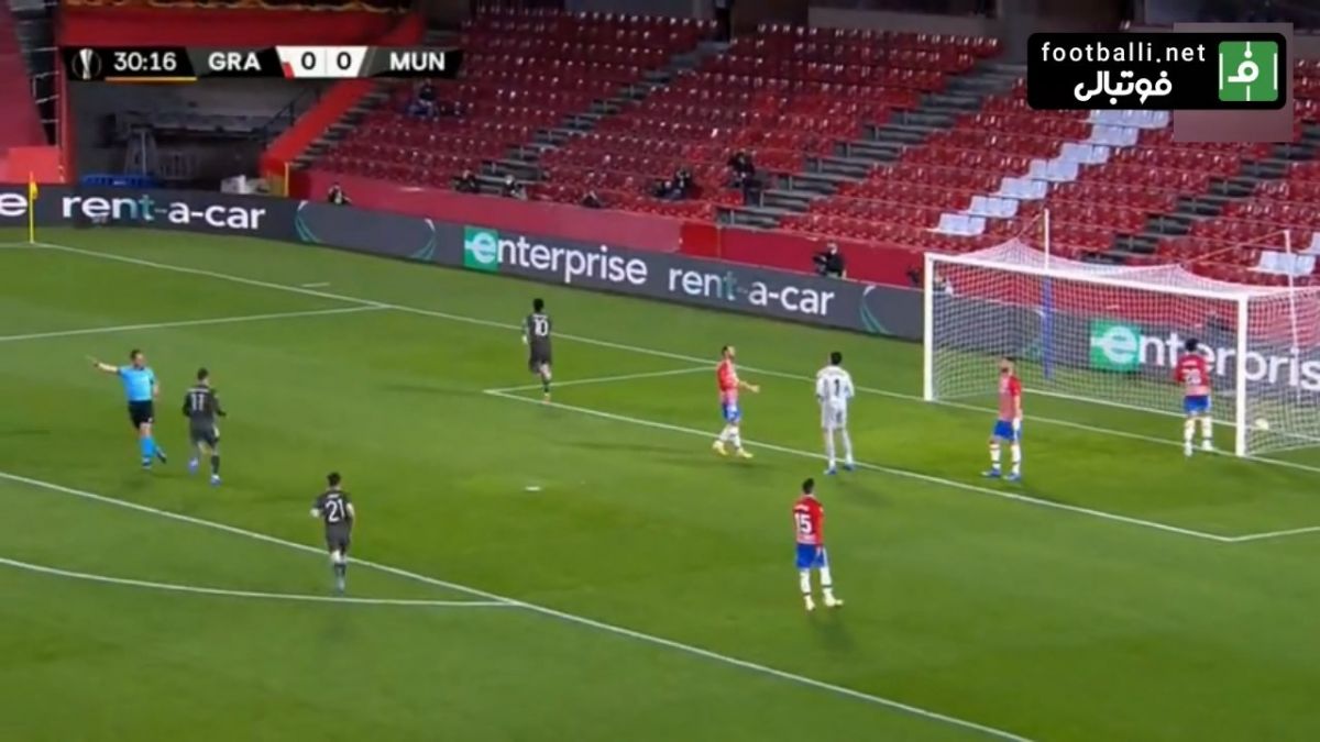 گل اول منچستریونایتد به گرانادا (رشفورد)