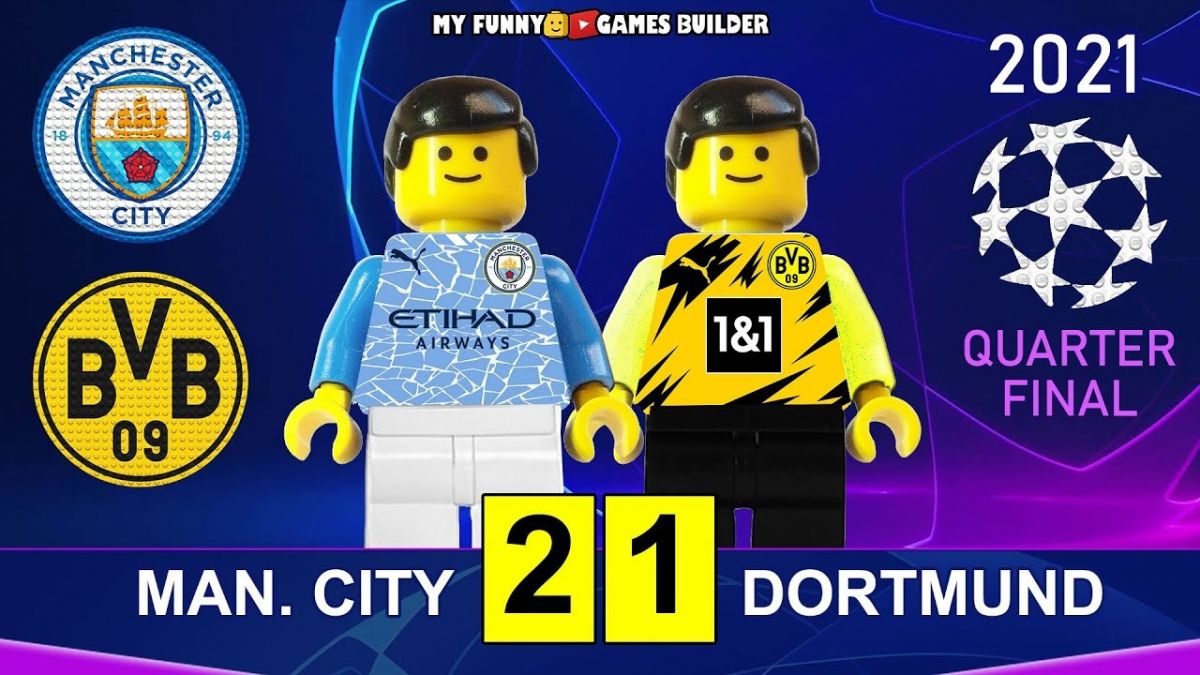 شبیه سازی بازی منچسترسیتی 2-1 دورتموند با عروسک لگو