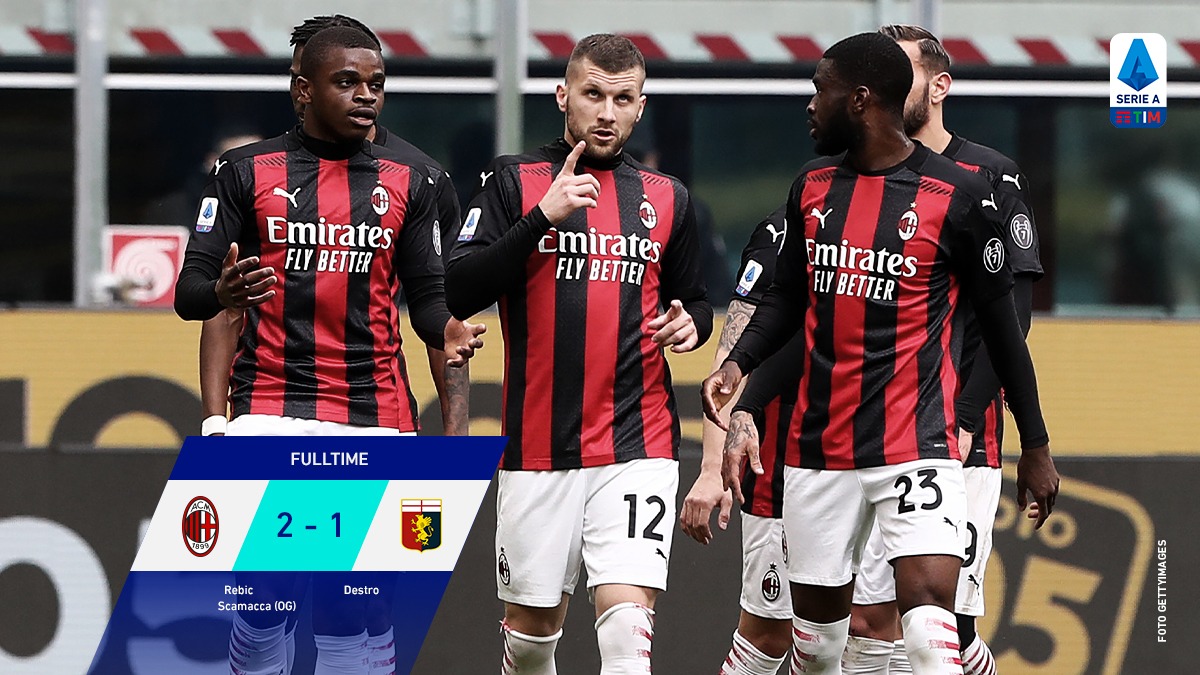 خلاصه بازی میلان 2-1 جنووا