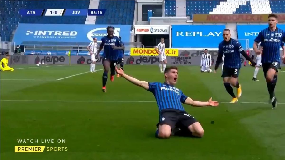 گل اول آتالانتا به یوونتوس (مالینوفسکی)