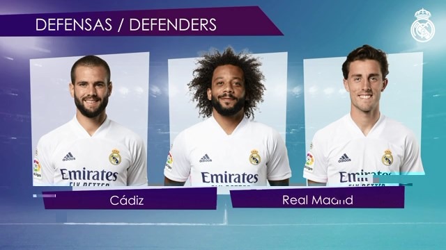 اسامی بازیکنان رئال مادرید برای تقابل با کادیز