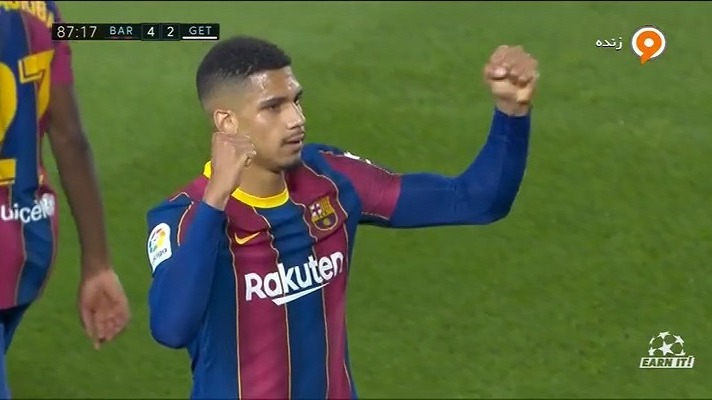 گل چهارم بارسلونا به ختافه (آراخو)