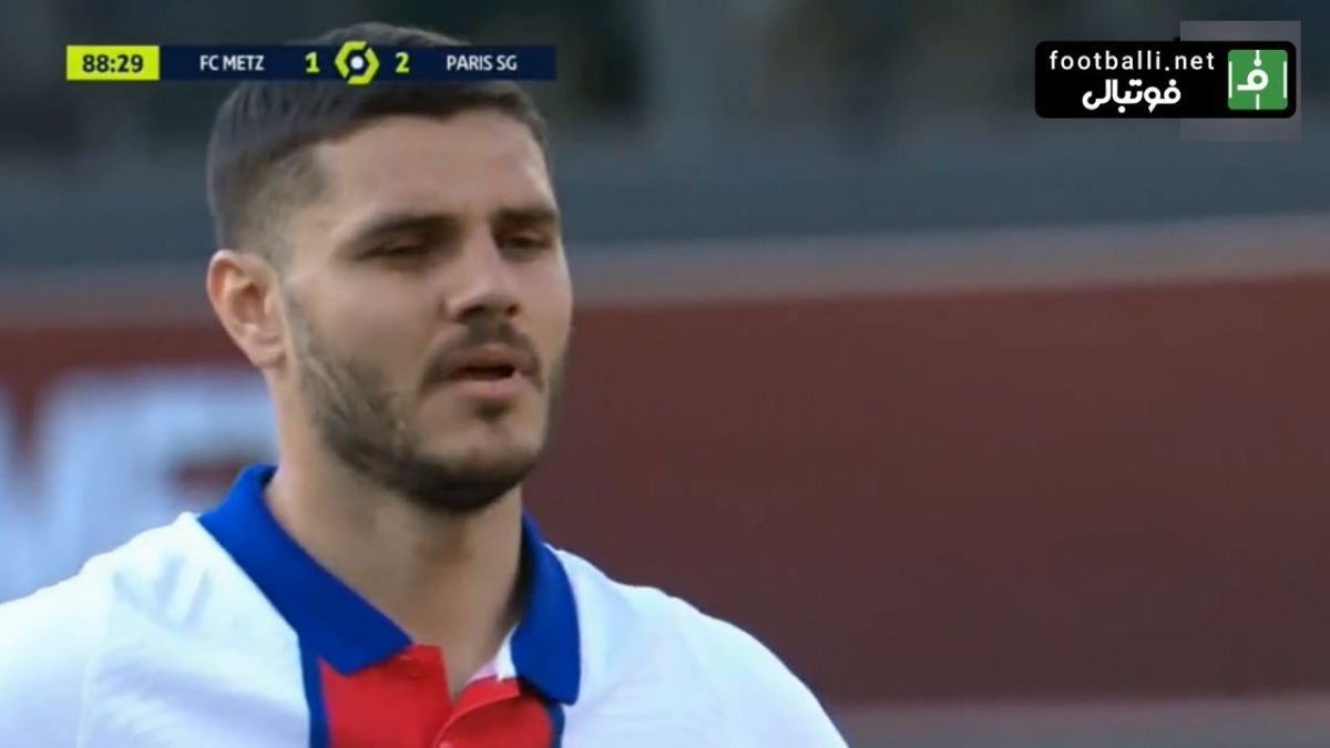 گل سوم پاری سن ژرمن به متز (ایکاردی - پنالتی)