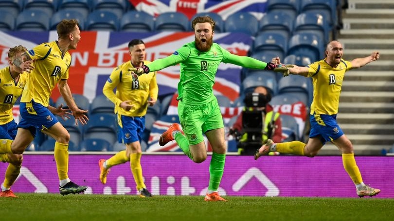 حذف رنجرز با شاهکار دروازه بان سنت جانستون با گل دقیقه 122 و درخشش در ضربات پنالتی