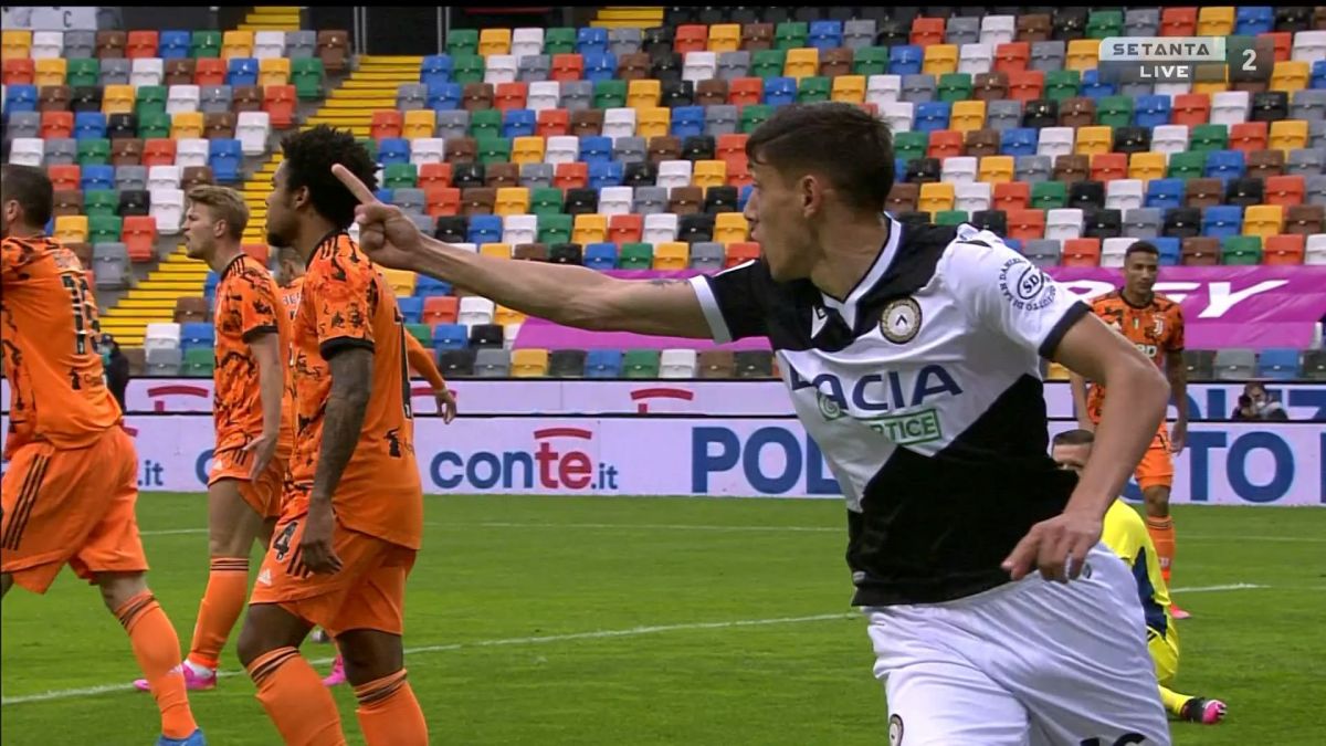 گل اول اودینزه به یوونتوس (مولینا)