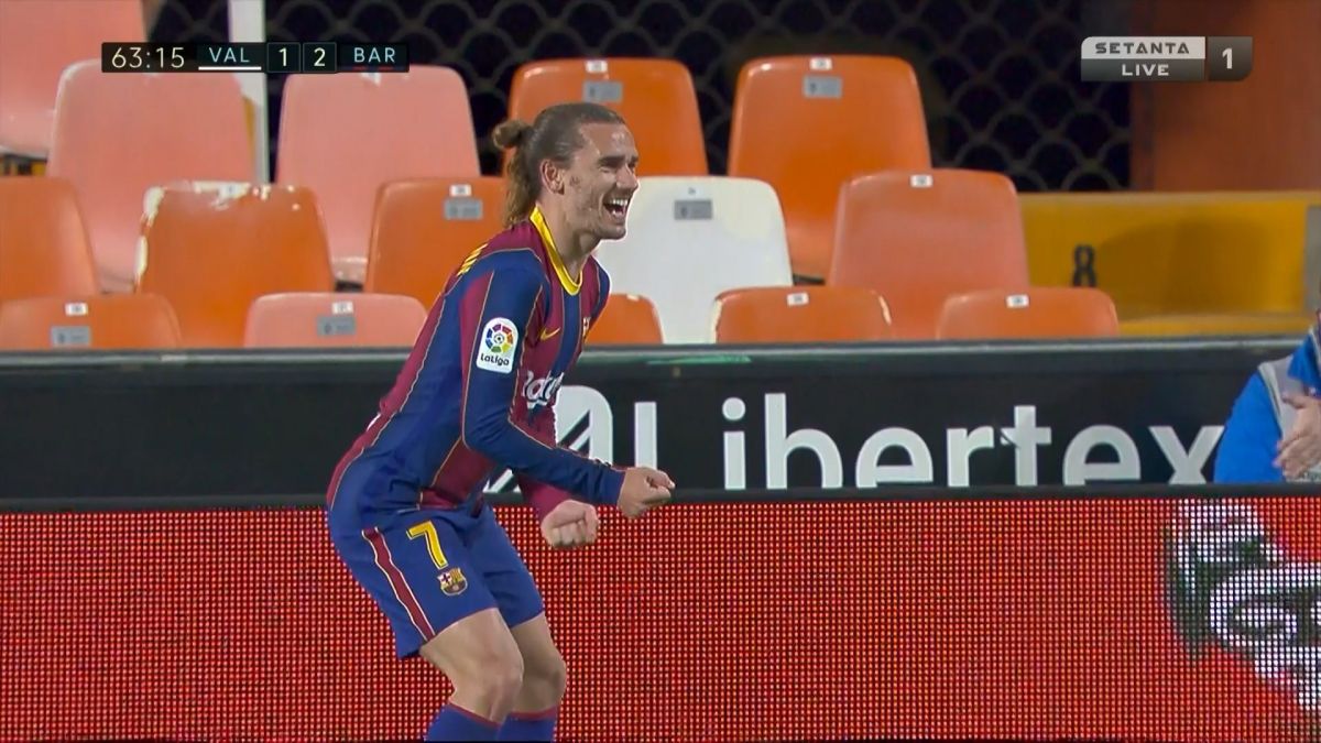 گل دوم بارسلونا به والنسیا (آنتوان گریزمن)