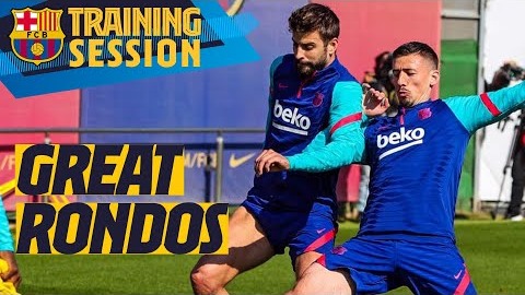 تمرین بارسلونا برای دیدار سرنوشت ساز مقابل اتلتیکو مادرید