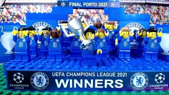 شبیه سازی بازی چلسی 1-0 منچسترسیتی با عروسک لگو