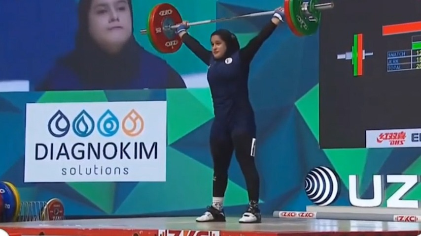اولین مدال تاریخ وزنه برداری زنان به نام یکتا جمالی