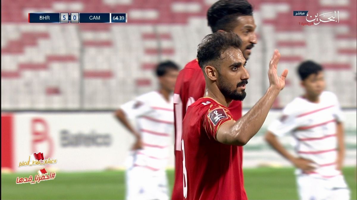 گل پنجم بحرین به کامبوج (دبل علی مدن)