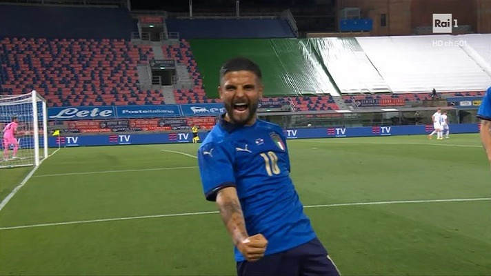 گل سوم ایتالیا به جمهوری چک (اینسینیه)