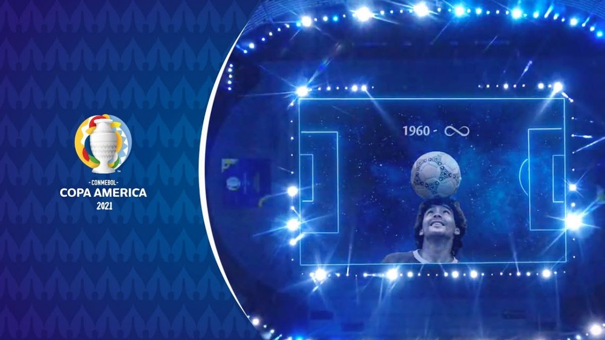 نمایش زیبا به یاد مارادونا قبل از دیدار آرژانتین و شیلی