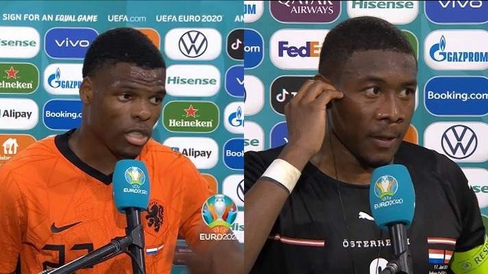 صحبت های دنزل دومفرایز و داوید آلابا بعد از پیروزی هلند مقابل اتریش