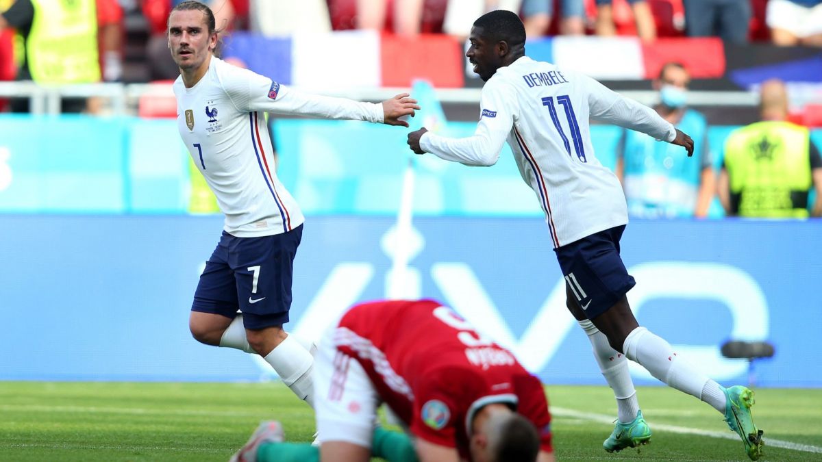 گل اول فرانسه به مجارستان (گریزمان)