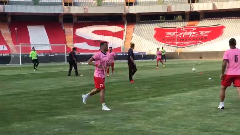 اختصاصی/ گرم کردن بازیکنان پرسپولیس و تراکتور پیش از بازی